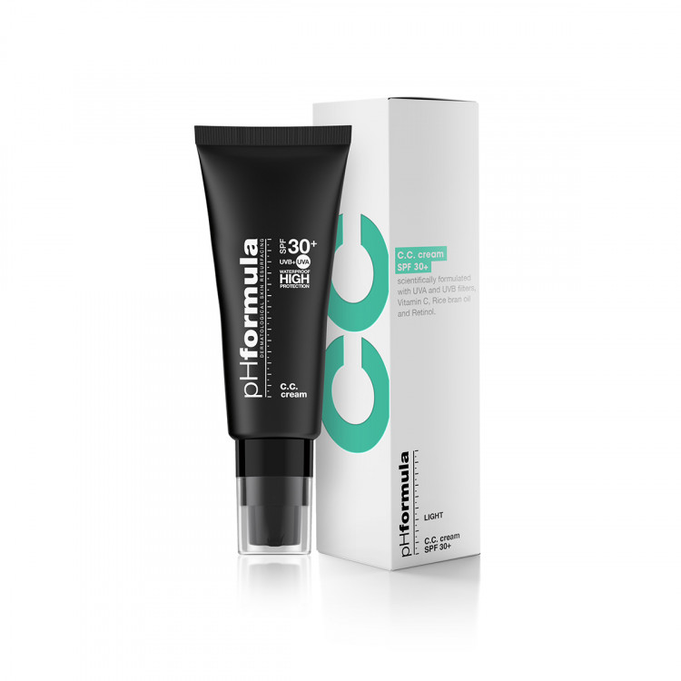 C.C. cream SPF 30+ (light) - Корректирующий крем влагоустойчивый SPF 30+ (светлый тон)