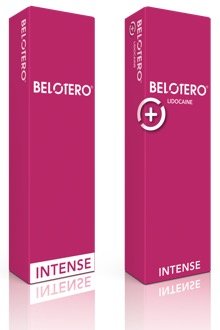 Belotero Intense/Белотеро Интенс и Белотеро Интенс с лидокаином (содержание гиалуроновой кислоты 25,5 мг/мл), для коррекции глубоких морщин и складок)